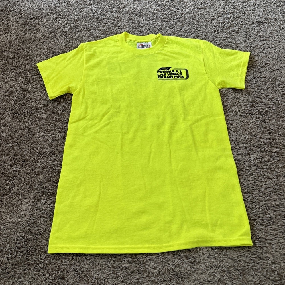 Formula‎ 1 F1 Las Vegas Tee T Shirt Men's Size Small S Neon Yellow High Quality